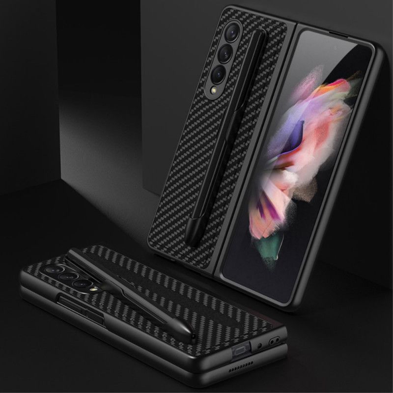 Deksel Til Samsung Galaxy Z Fold 3 5G Carbon Fiber Stylus Holder Gkk