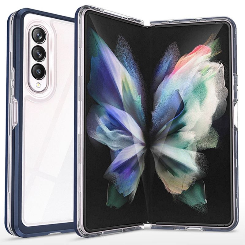 Deksel Til Samsung Galaxy Z Fold 3 5G Hybrid Transparente Fargede Kanter