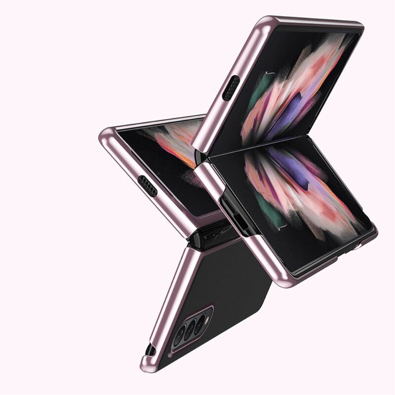 Deksel Til Samsung Galaxy Z Fold 3 5G Klarte Metallkanter