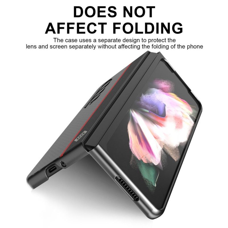 Deksel Til Samsung Galaxy Z Fold 3 5G Line Carbon Fiber Lc.imeeke