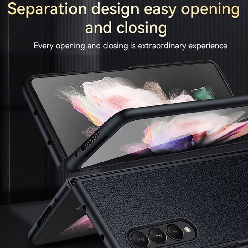 Deksel Til Samsung Galaxy Z Fold 3 5G Litchi Leather Style Sulada