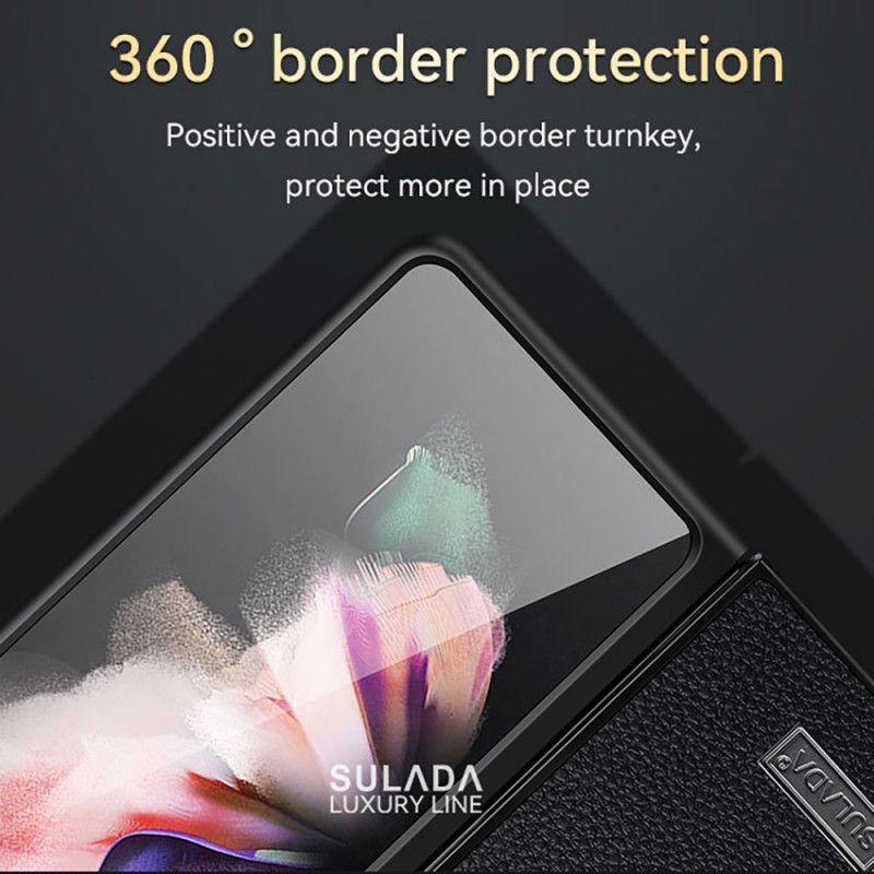 Deksel Til Samsung Galaxy Z Fold 3 5G Litchi Leather Style Sulada