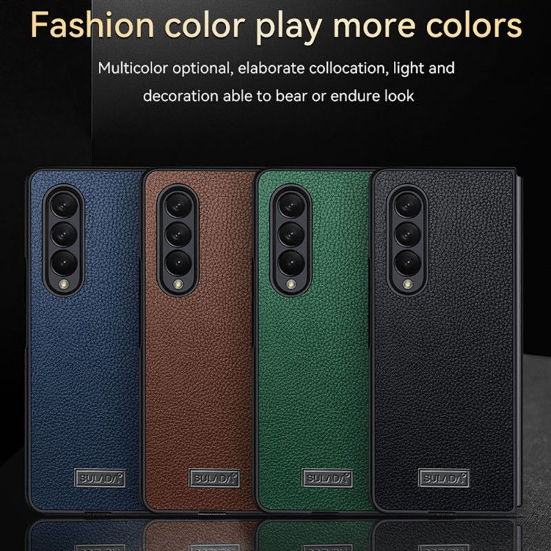 Deksel Til Samsung Galaxy Z Fold 3 5G Litchi Leather Style Sulada