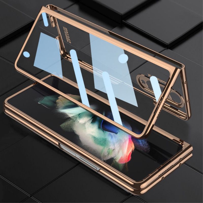 Deksel Til Samsung Galaxy Z Fold 3 5G Transparent Med Gkk Stylusholder