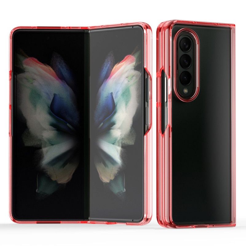 Deksel Til Samsung Galaxy Z Fold 3 5G Transparente Fargede Kanter