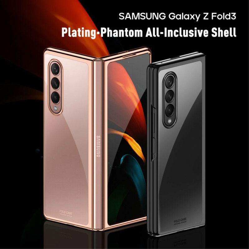 Deksel Til Samsung Galaxy Z Fold 3 5G Transparente Metallkanter