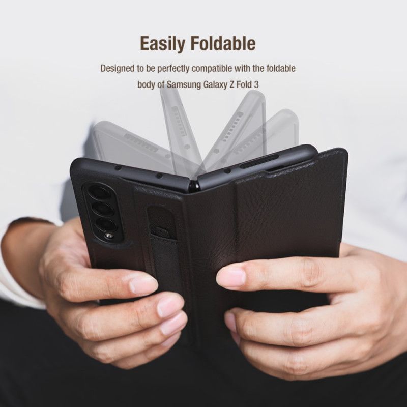 Folio Deksel Til Samsung Galaxy Z Fold 3 5G Faux Leather Nillkin