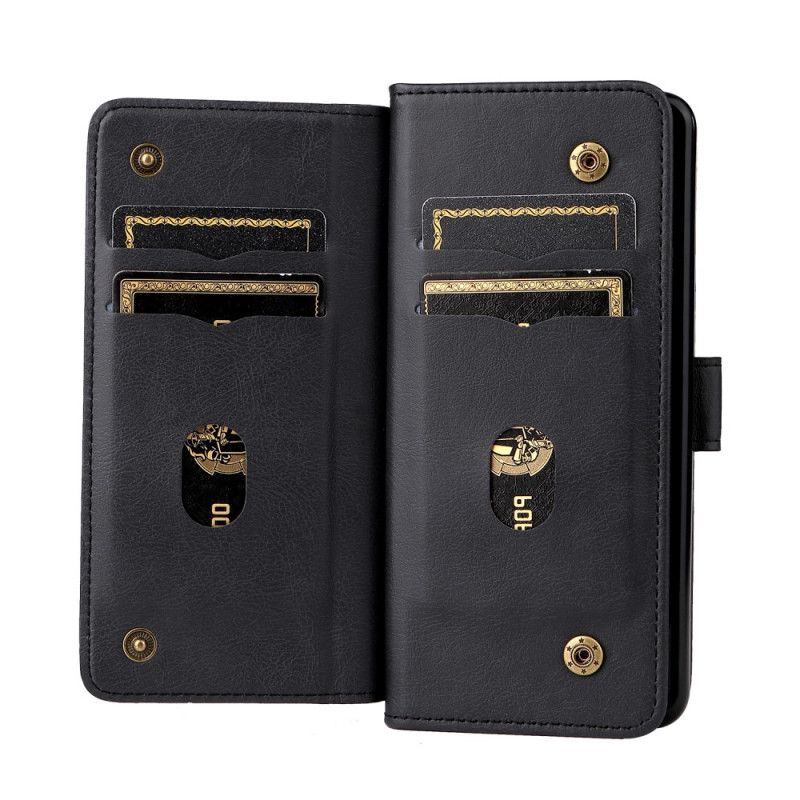 Folio Deksel Til Samsung Galaxy Z Fold 3 5G Multi-funksjon Business Wallet