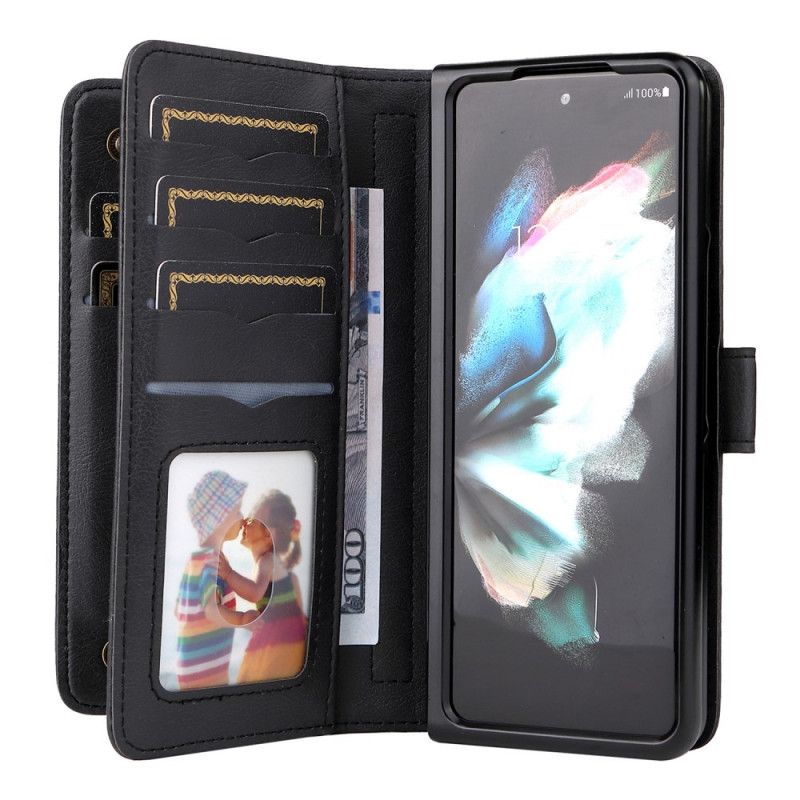 Folio Deksel Til Samsung Galaxy Z Fold 3 5G Multi-funksjon Business Wallet