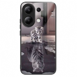 Deksel Xiaomi Redmi Note 13 4g Katt Og Tiger Herdet Glass