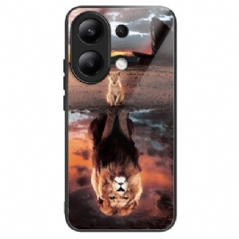 Deksel Xiaomi Redmi Note 13 4g Lionceau Dream Herdet Glass Beskyttelse Deksel