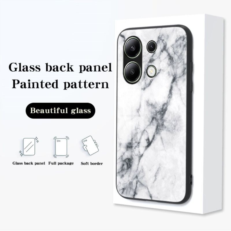 Deksel Xiaomi Redmi Note 13 4g Mobildeksel Marmor Herdet Glass