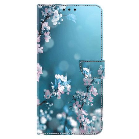 Folio Deksel Til Xiaomi Redmi Note 13 4g Plommeblomster