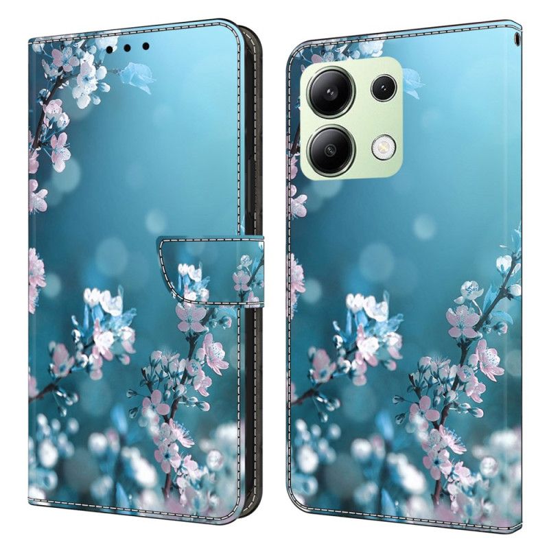 Folio Deksel Til Xiaomi Redmi Note 13 4g Plommeblomster