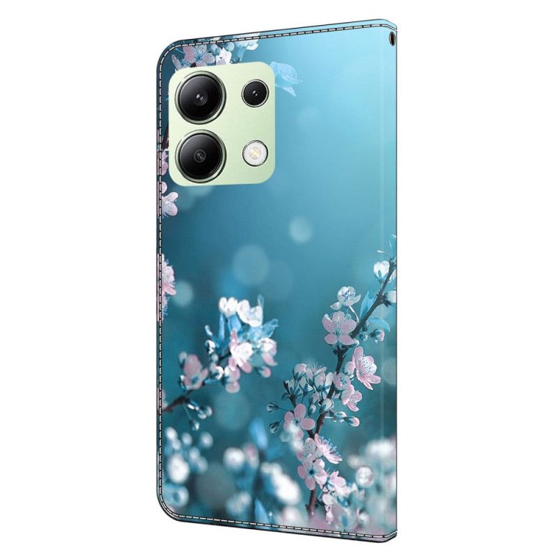 Folio Deksel Til Xiaomi Redmi Note 13 4g Plommeblomster