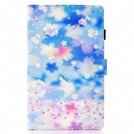 Folio Deksel Til Samsung Galaxy Tab S5e Akvarellblomster