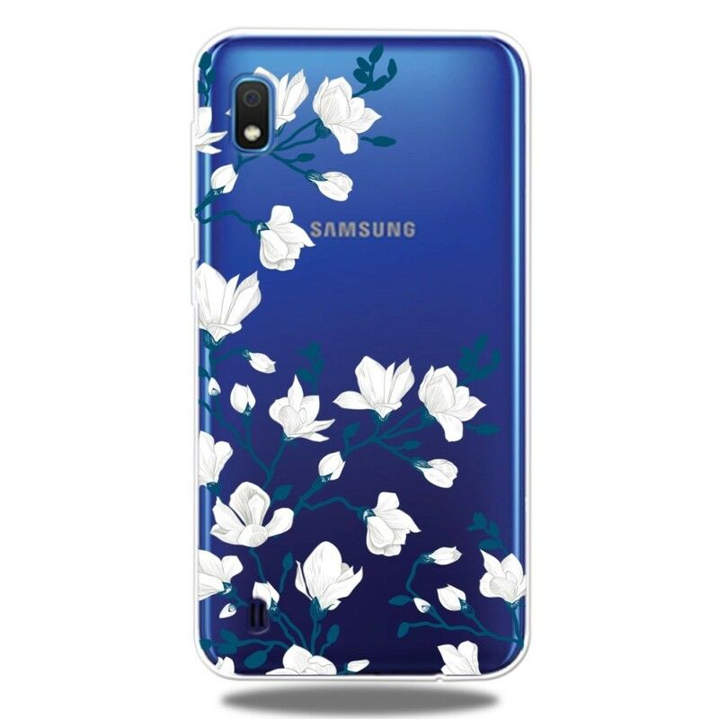 Deksel Til Samsung Galaxy A10 Hvite Blomster