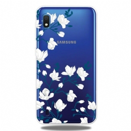 Deksel Til Samsung Galaxy A10 Hvite Blomster