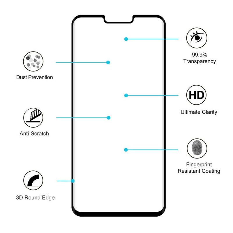 Herdet Glassbeskyttelse For Lg G8 Thinq-Skjerm