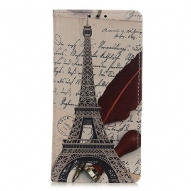Folio Deksel Til Samsung Galaxy Note 10 Lite Poetens Eiffeltårn