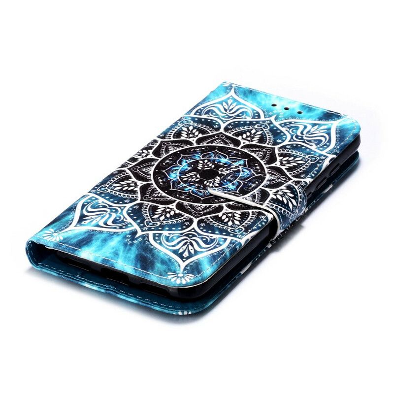 Folio Deksel Til Xiaomi Redmi 7A Med Kjede Svart Strappy Mandala