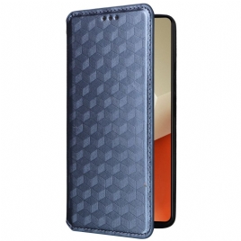 Folio Deksel Lær Xiaomi Redmi Note 13 Pro 5g Mobildeksel 3d-kuber