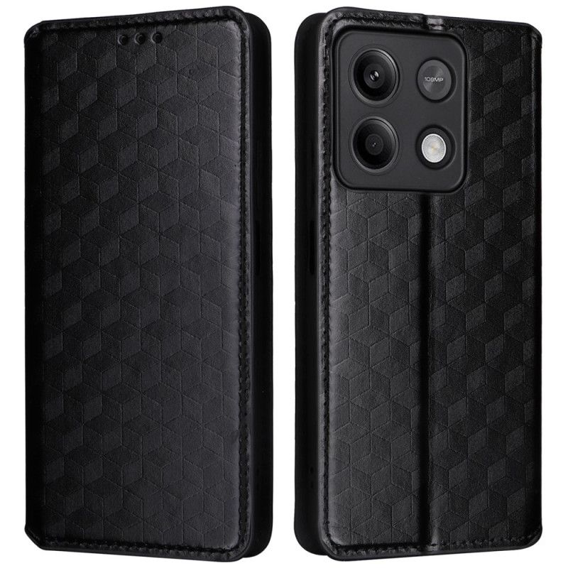 Folio Deksel Lær Xiaomi Redmi Note 13 Pro 5g Mobildeksel 3d-kuber