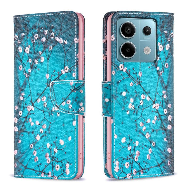 Folio Deksel Til Xiaomi Redmi Note 13 Pro 5g Plommeblomster