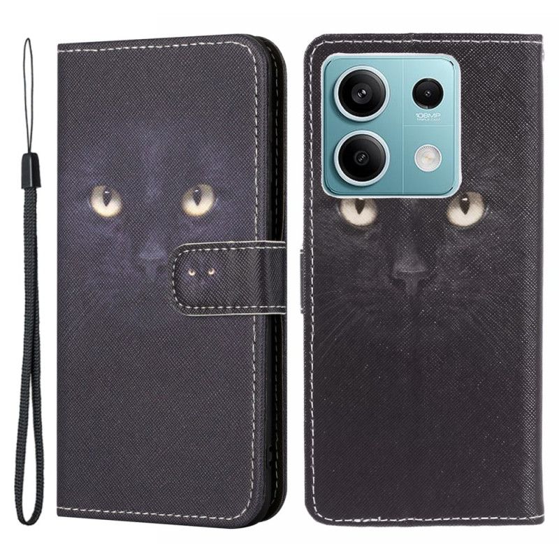 Folio Deksel Til Xiaomi Redmi Note 13 Pro 5g Strappy Cat Eyes