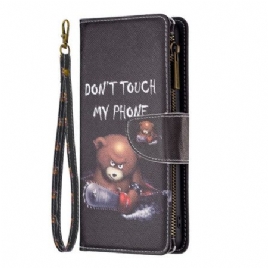 Folio Deksel Xiaomi Redmi Note 13 Pro 5g Dangerous Bear Lommebok Beskyttelse Deksel