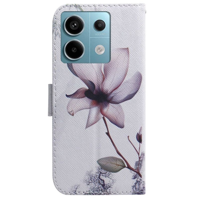 Folio Deksel Xiaomi Redmi Note 13 Pro 5g Rosa Blomst