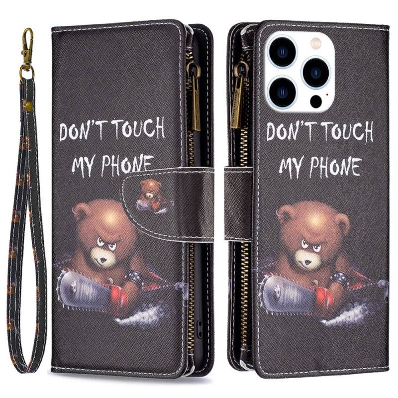 Folio Deksel Til iPhone 14 Pro Lommebok Bear Wallet