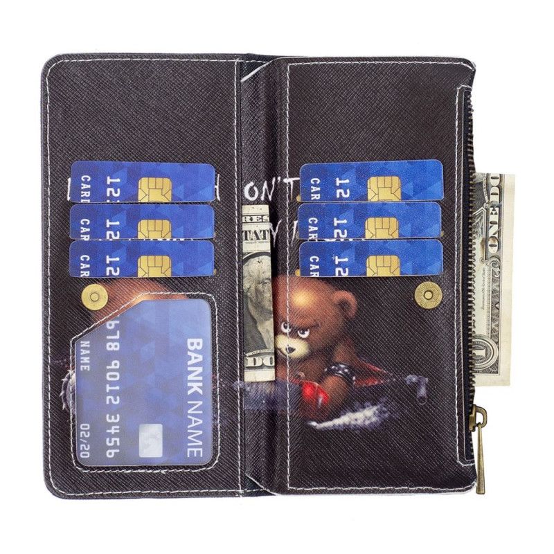 Folio Deksel Til iPhone 14 Pro Lommebok Bear Wallet