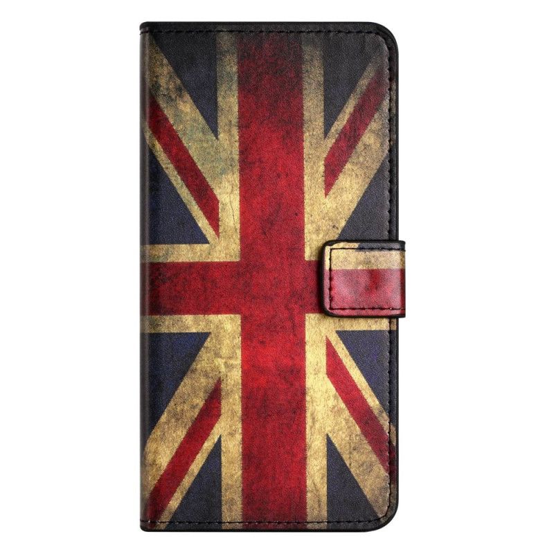 Folio Deksel Til iPhone 14 Pro Vintage Britisk Flagg