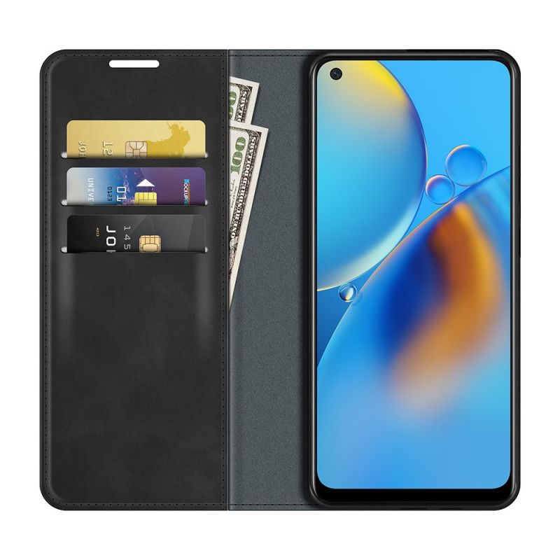 Beskyttelse Deksel Til Oppo A74 4G Folio Deksel Skin-touch