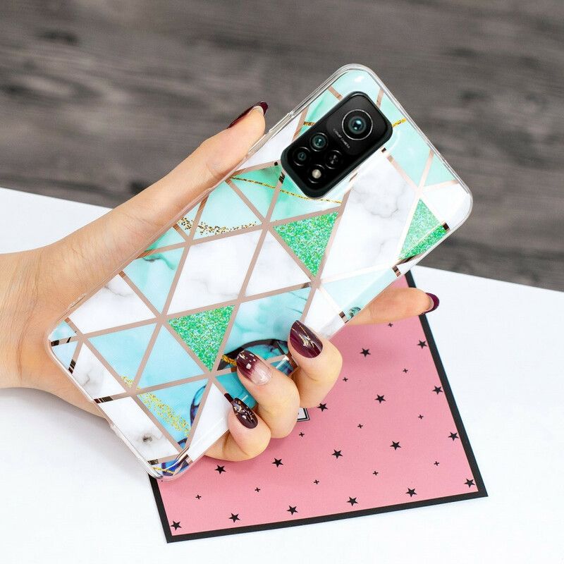 Deksel Til Xiaomi Mi 10T / 10T Pro Colorful Geometry Marble 2