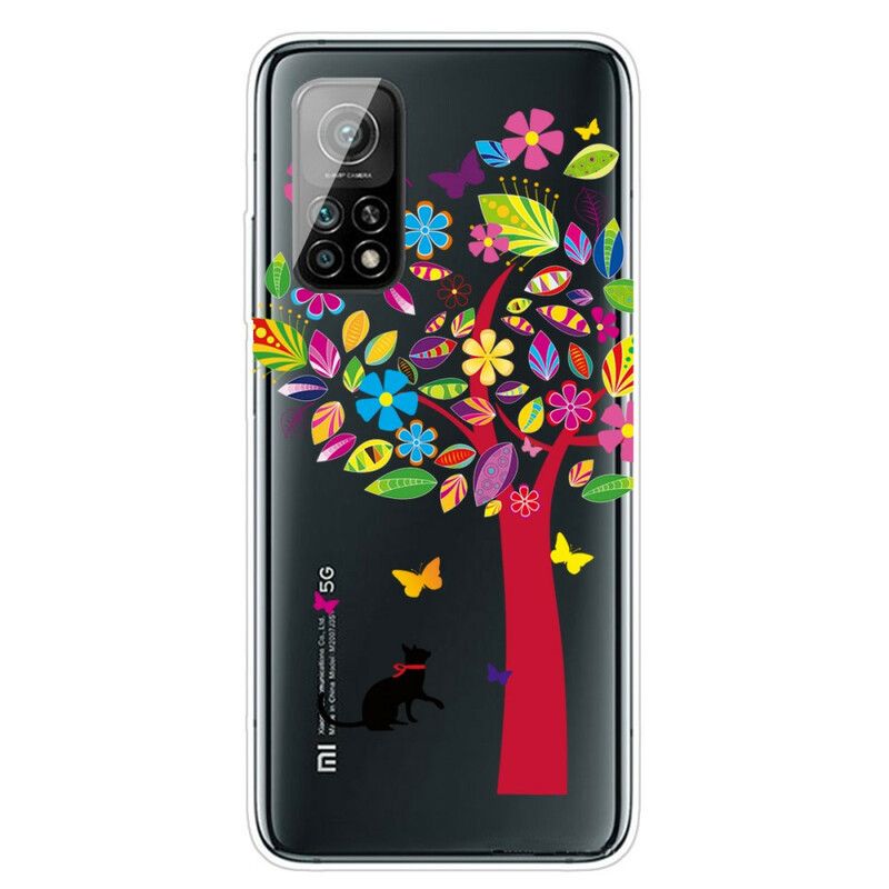 Deksel Til Xiaomi Mi 10T / 10T Pro Katt Under Det Fargede Treet
