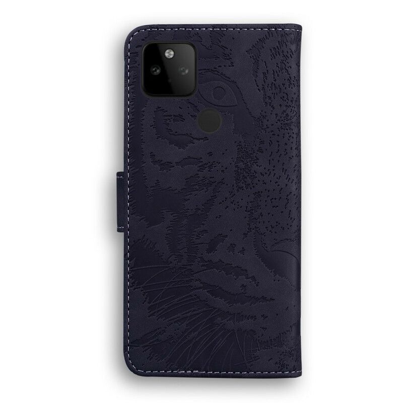 Lærdeksel Til Google Pixel 5A Tiger Face Print