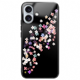 Deksel iPhone 16 Plus Blomstermønster Av Herdet Glass