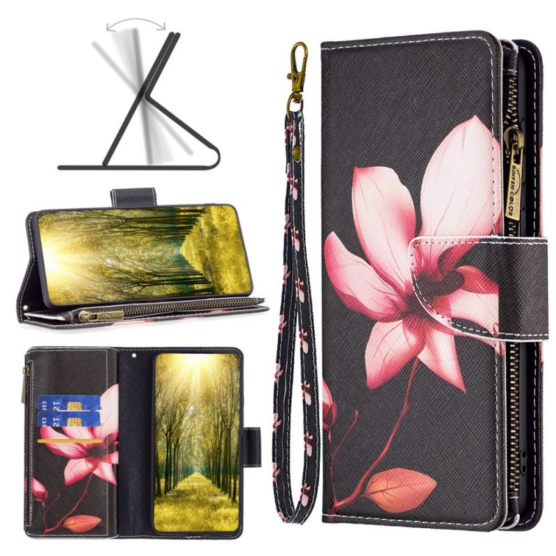 Folio Deksel Til iPhone 16 Plus Lotus Strap Wallet