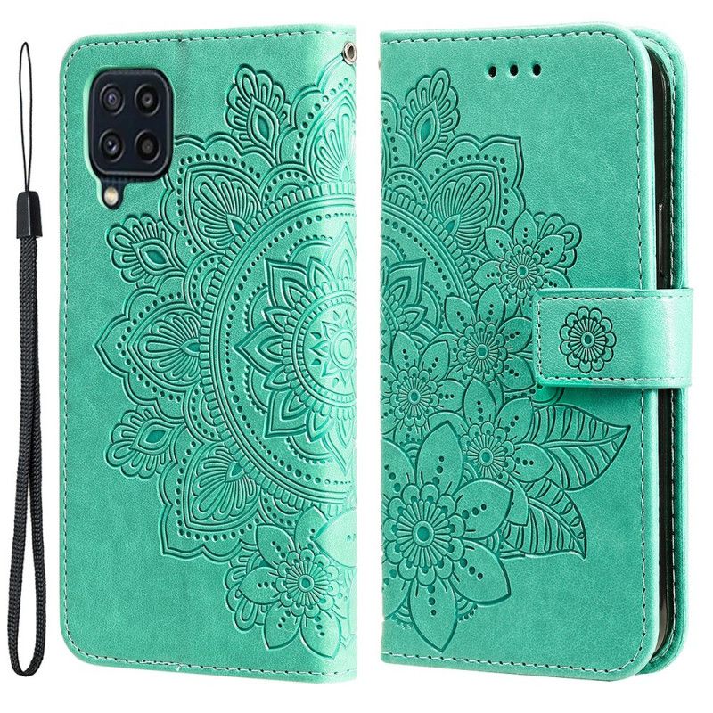 Folio Deksel Til Samsung Galaxy M32 Blomstermandala