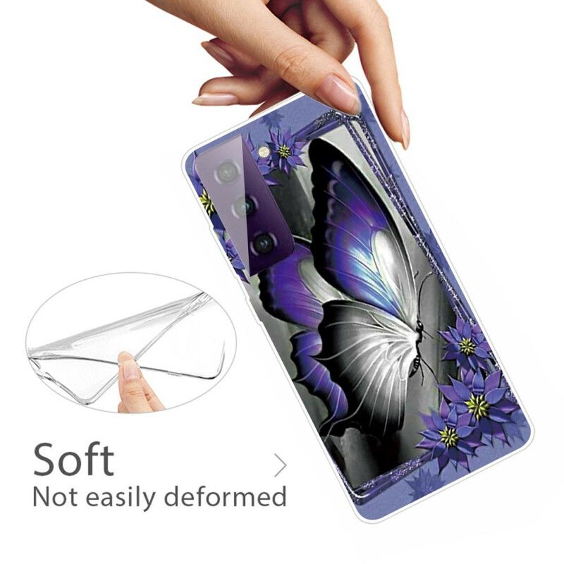 Deksel Til Samsung Galaxy S21 Plus 5G Kongelig Sommerfugl