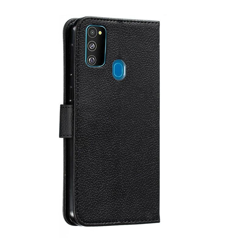 Folio Deksel Til Samsung Galaxy M21 Faux Leather Live Your Dream