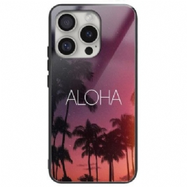 Deksel iPhone 16 Pro Aloha Herdet Glass