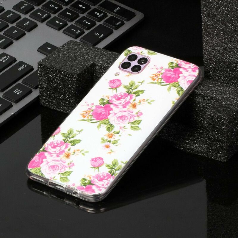 Deksel Til Huawei P40 Lite Fluorescerende Liberty-blomster