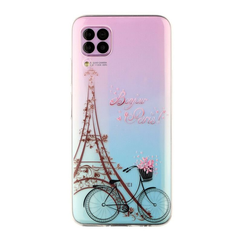 Deksel Til Huawei P40 Lite Transparent Bonjour Paris