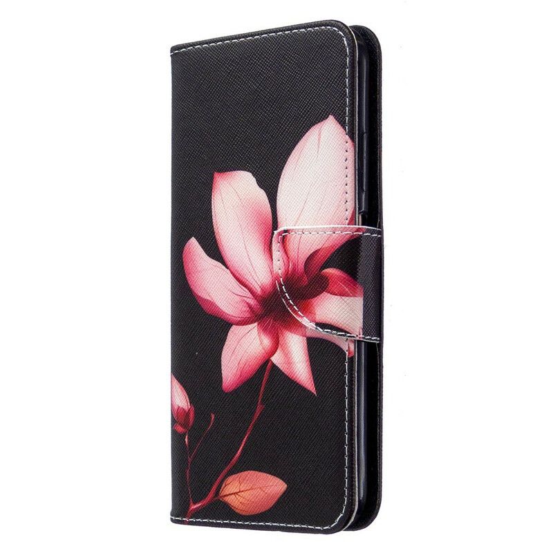 Folio Deksel Til Huawei P40 Lite Rosa Blomst