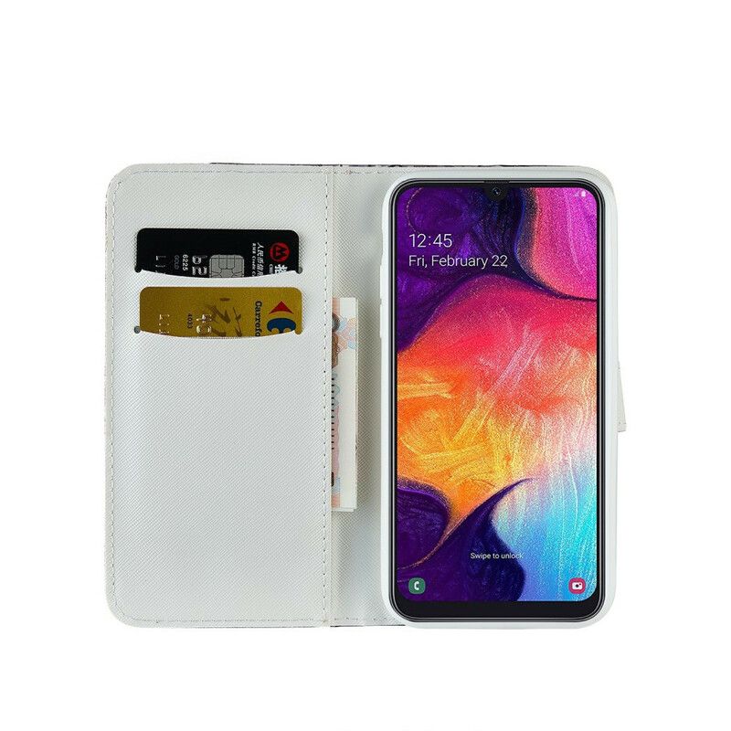 Folio Deksel Til Samsung Galaxy A30 / A20 Croc-diamanter