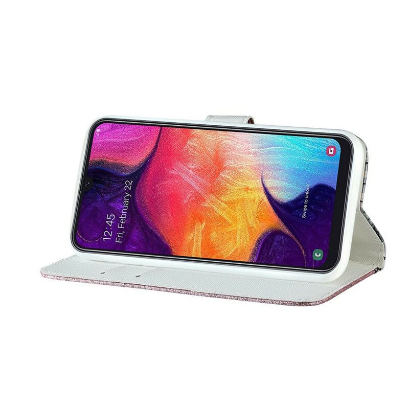 Folio Deksel Til Samsung Galaxy A30 / A20 Croc-diamanter