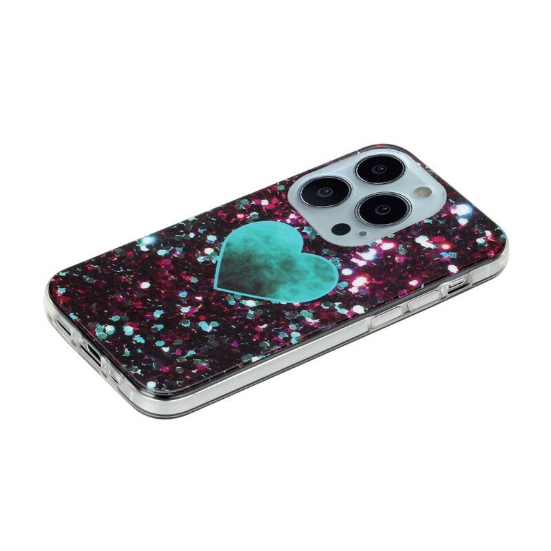 Deksel Til iPhone 13 Pro Glitter Marmor